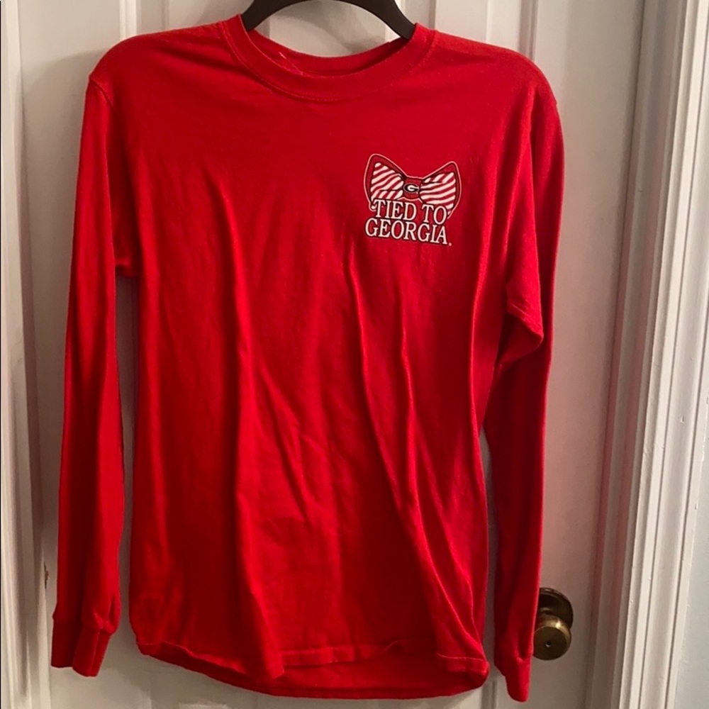 red tied to georgia shirt